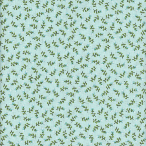 Studio E Fabrics Splendid Path Ditsy Leaf Aqua