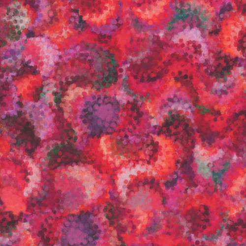 Quilting Treasures Fabrics Serendipity by Dan Morris Pointillist Swirls Texture Strawberry