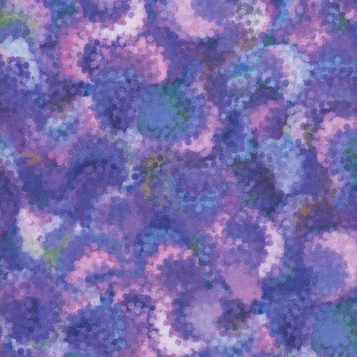 Quilting Treasures Fabrics Serendipity by Dan Morris Pointillist Swirls Texture Lilac