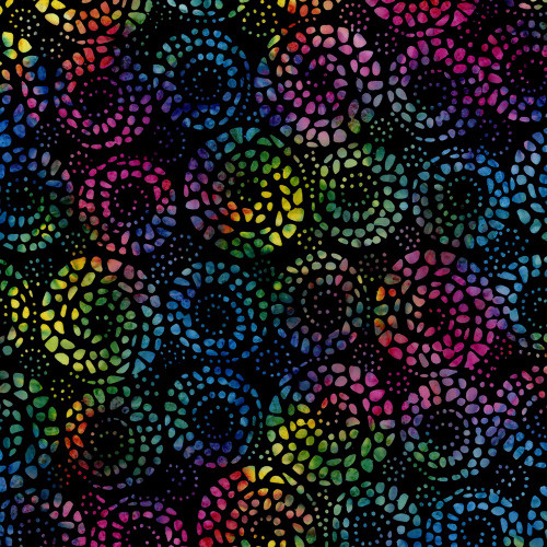 Timeless Treasures Fabrics Tonga Batik Brightside Swirl Wood Cut Spark