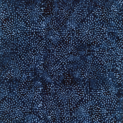 Timeless Treasures Fabrics Tonga Batik 108 Inch Wide Quilt Backing Fireworks Navy