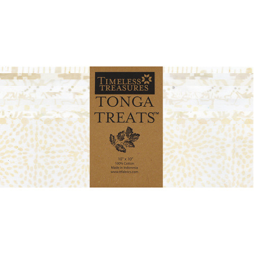 Timeless Treasures Fabrics Tonga Batik Vanilla Treat Squares 10 Inch Layer Cake