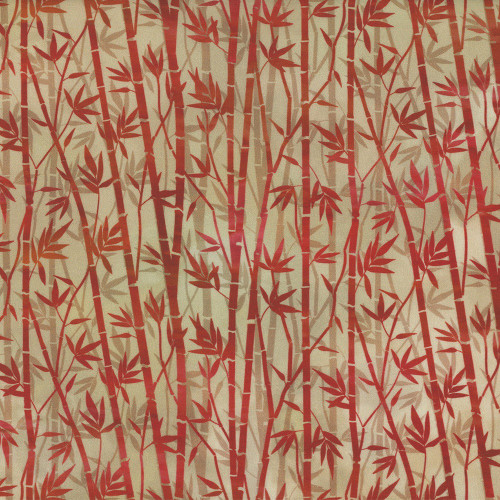 In The Beginning Fabrics Oriental Gardens Jason Yenter Red Bamboo