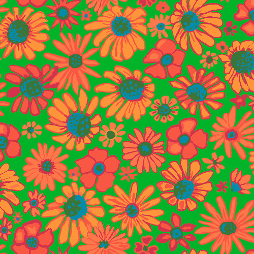 Free Spirit Fabrics Kaffe Fassett Collective FreeSpirit August 2024 Brandon Mably Bloomers Green