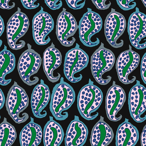 Free Spirit Fabrics Kaffe Fassett Collective FreeSpirit August 2024 Pasha Paisley Black