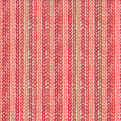 Windham Fabrics Clover & Dot Allison Harris Leaf Stripe Coral
