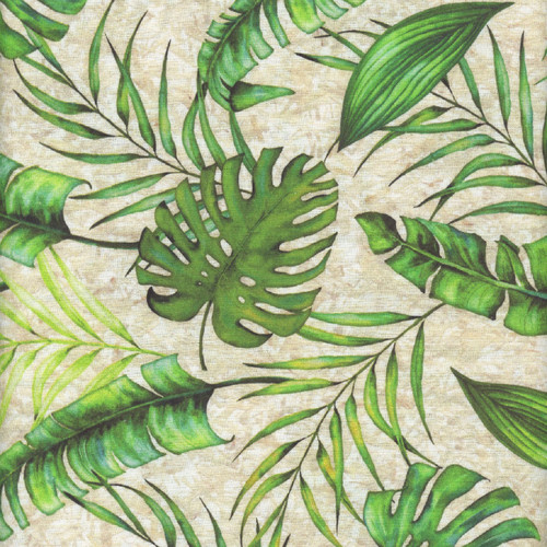 Windham Fabrics 108 Inch Wide Quilt Back Tropical Leaves