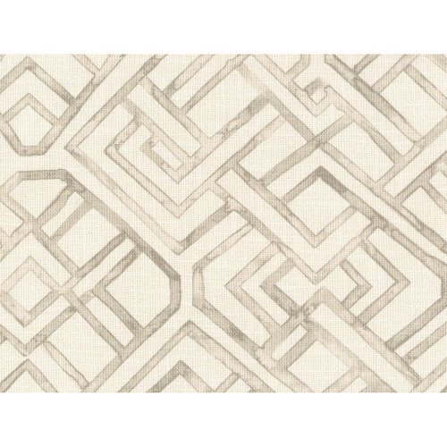 Covington Fabrics Erla Taupe Weathered Trellis