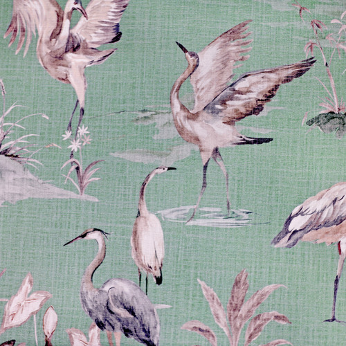 Hamilton Fabrics Aviary Nile Asian Cranes