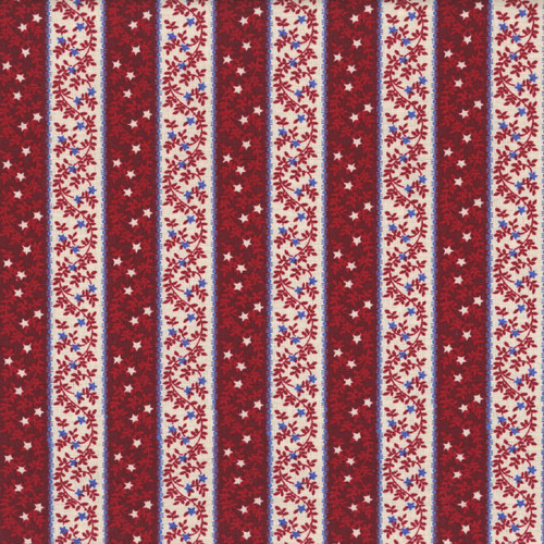Henry Glass Fabrics Liberty Hill Color Principle Red Stripes