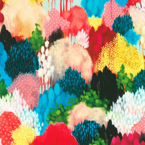 Robert Kaufman Fabrics Painterly Trees Clair  Bremner Trees Sorbet