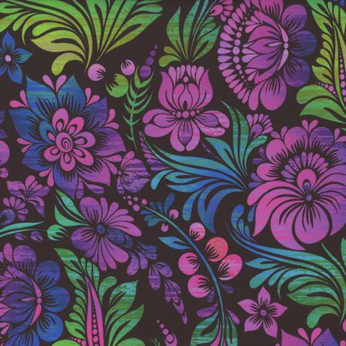 In The Beginning Fabrics Vivid Jason Yenter Jewel Floral