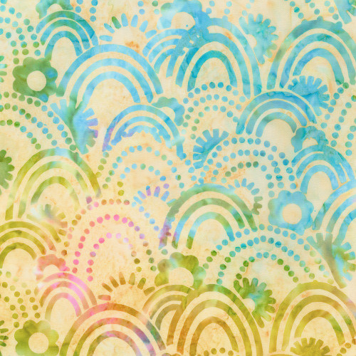 Robert Kaufman Fabrics Retro Rainbow Artisan Batiks Rainbows Pastel