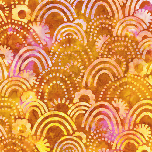 Robert Kaufman Fabrics Retro Rainbow Artisan Batiks Rainbows Persimmon