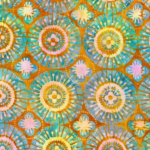 Robert Kaufman Fabrics Retro Rainbow Artisan Batiks Sunburst Blossom