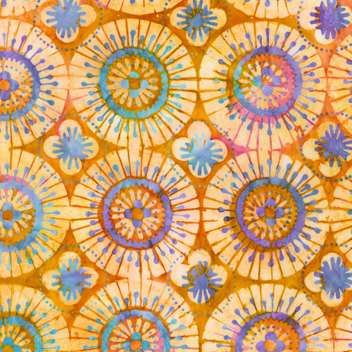 Robert Kaufman Fabrics Retro Rainbow Artisan Batiks Sunburst Peach