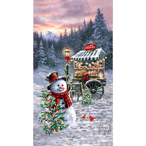 Timeless Treasures Fabrics Frosty Delights Snowman Panel Multi