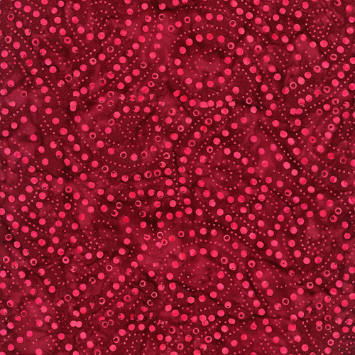 Timeless Treasures  Fabrics Cider Tonga Batiks Large Loose Dotted Spirals Cranberry