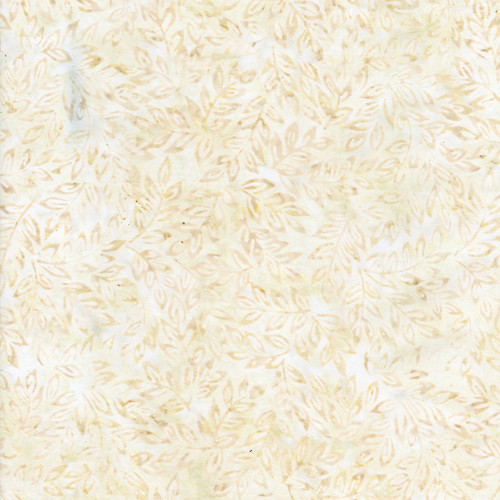 Timeless Treasures  Fabrics Cider Tonga Batiks Soft Elegant Leaves Vanilla