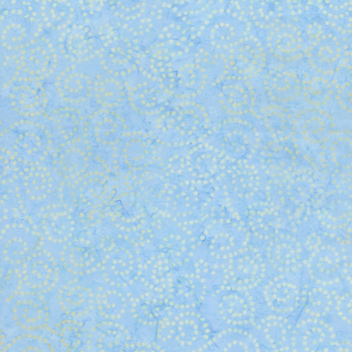 Timeless Treasures Fabrics Tonga Batiks Pixie Spiral Spots Sky