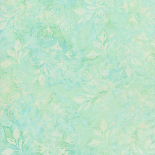 Timeless Treasures Fabrics Tonga Batiks Pixie Bellflowers Mint