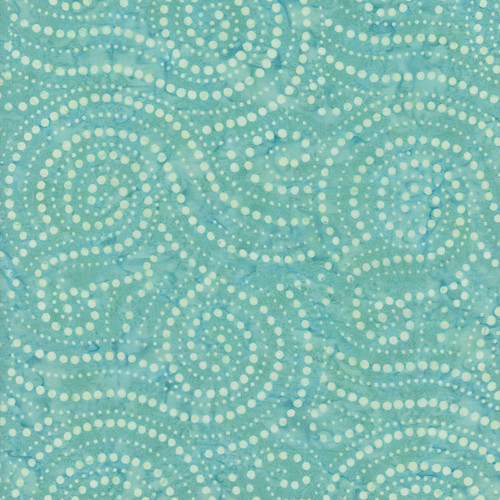 Timeless Treasures Fabrics Tonga Batiks Surfside Large Loose Dotted Spirals Shore