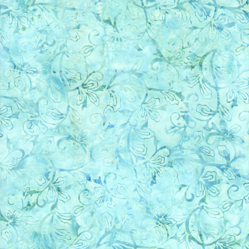Timeless Treasures Fabrics Xtonga 108 Inch Wide Quilt Back Swirl Tropical Leaves Shore