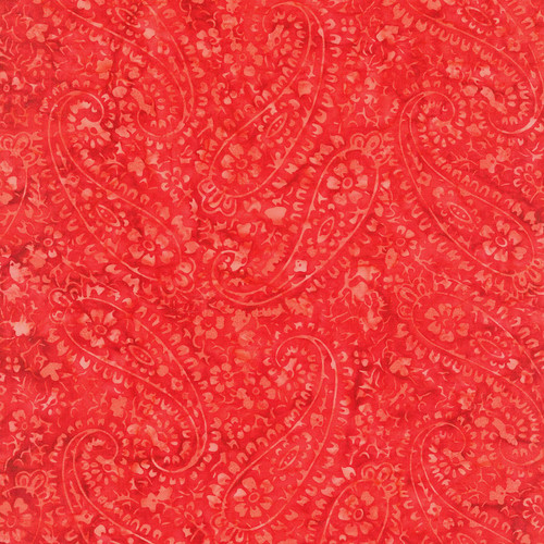 Timeless Treasures Fabrics Xtonga 108 Inch Wide Quilt Back Floral Paisley Red