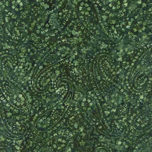 Timeless Treasures Fabrics Xtonga 108 Inch Wide Quilt Back Floral Paisley Green