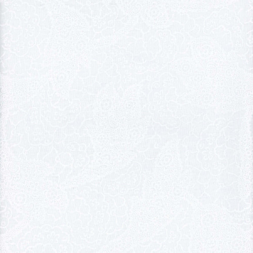 Studio E Fabrics Touch of White Lacy Allover White on White 108 Inch Wide Quilt Backing