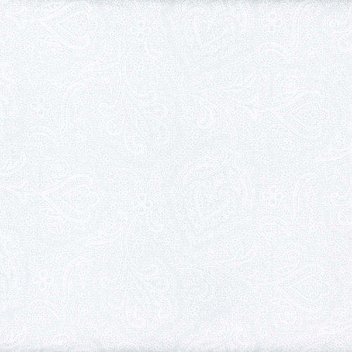 Studio E Fabrics Touch of White Foulard White on White 108 Inch Wide Quilt Backing