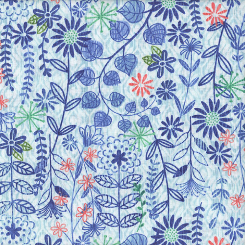 Studio E Fabrics Bella Blue Birds Viney Floral