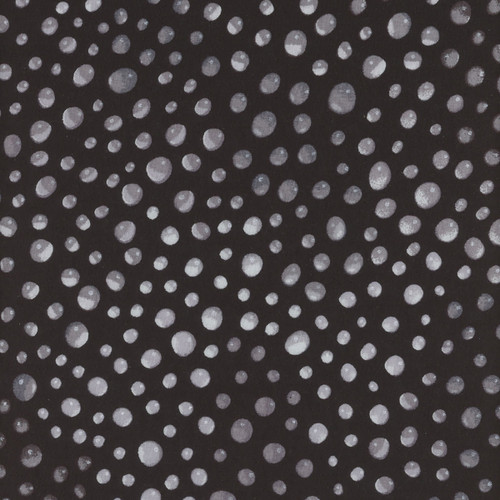 Blank Quilting Fabrics Water Droplets 108 Inch Wide Quilt Back Satin Moon Designs Charcoal