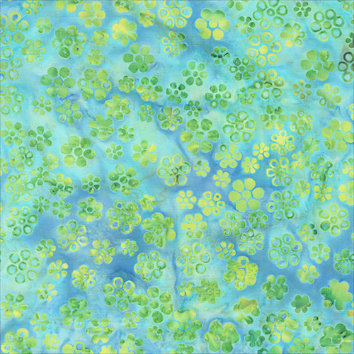 Anthology Batiks Jacqueline de Jonge Periwinkle Glow Electric Ditsy Daisy