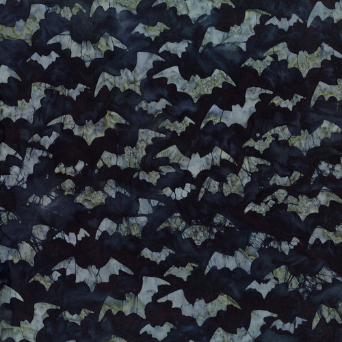 Timeless Treasures Fabrics Spellbound Tonga Batiks Halloween Night Bats