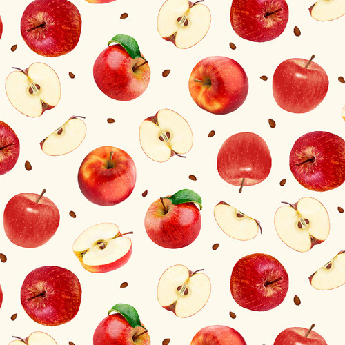 Timeless Treasures Fabrics Fruits Apples and Apple Slices