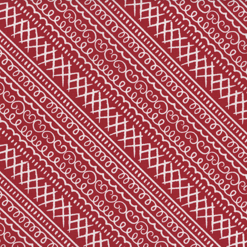 Wilmington Prints Baking Up Joy Danielle Leone Icing Stripe Red