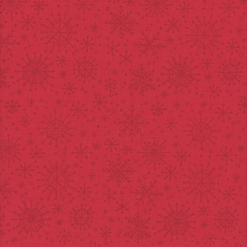 Wilmington Prints Baking Up Joy Danielle Leone Snowflakes All Over Red