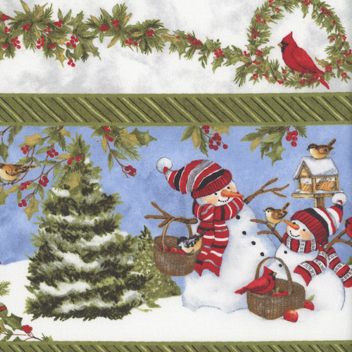 Wilmington Prints Frosty Frolic Susan Winget Repeating Stripe Multi