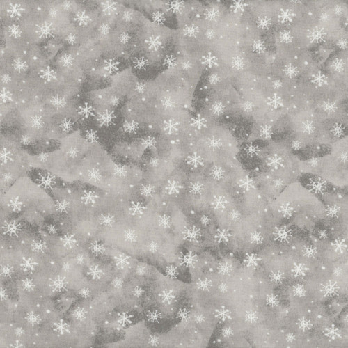 Wilmington Prints Frosty Frolic Susan Winget Snowflakes Gray
