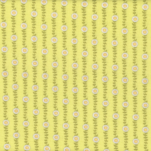 Wilmington Prints Patch of Sunshine Jennifer Ellory Daisy Stripe Green