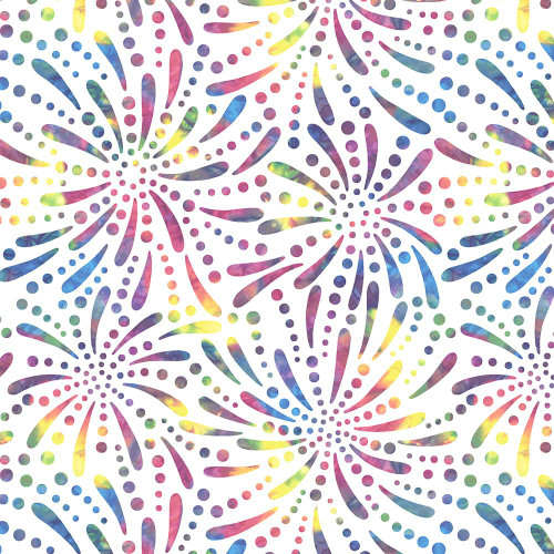 Wilmington Prints Fabrics Fireworks Essential 108 Quilt Backing White Multi