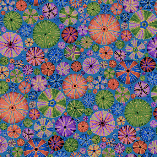 Free Spirit Fabrics Kaffe Fassett Collective FreeSpirit August 2024 Philip Jacobs Urchin Dark, digital sample