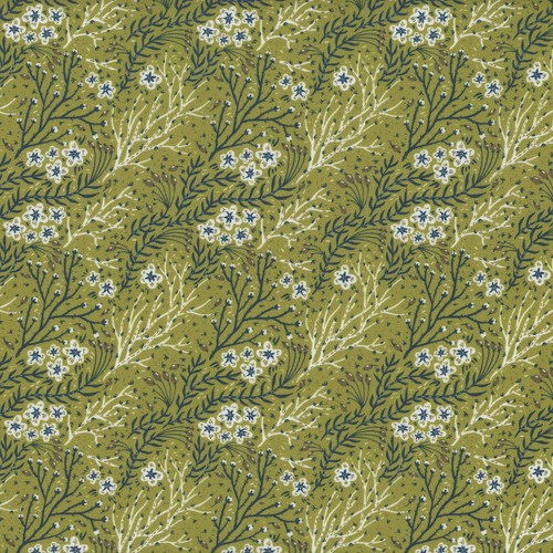 In The Beginning Fabrics Whimsy Flowers and Vines Green