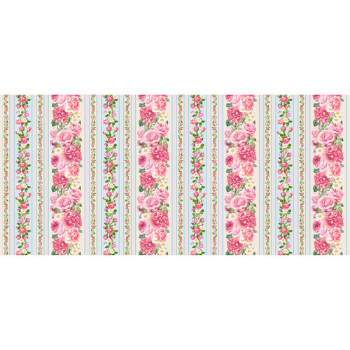Timeless Treasures  Fabrics Belle Fleur Belle Fleur 11 Inch Repeating Stripe Multi