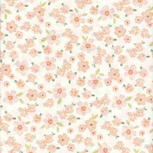 Timeless Treasures  Fabrics Home Sweet Home Tossed Pretty Flowers Cream