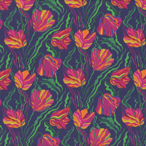 Windham Fabrics Botanica Sally Kelly Tulip Indigo