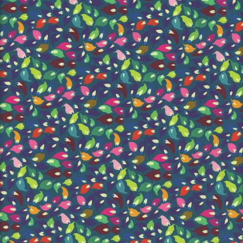 Windham Fabrics Botanica Sally Kelly Summer Leaves Teal