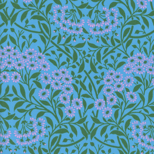 FreeSpirit Fabrics Kaffe Fassett and Morris & Co Michaelmas Daisy Aqua