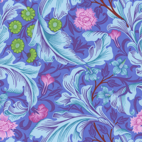 FreeSpirit Fabrics Kaffe Fassett and Morris & Co Leicester Cobalt